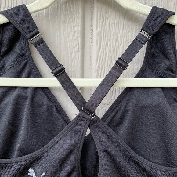 PUMA black and grey lightly padded sports bra - Picture 6 of 10